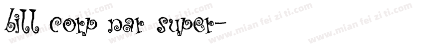 bill corp nar super字体转换